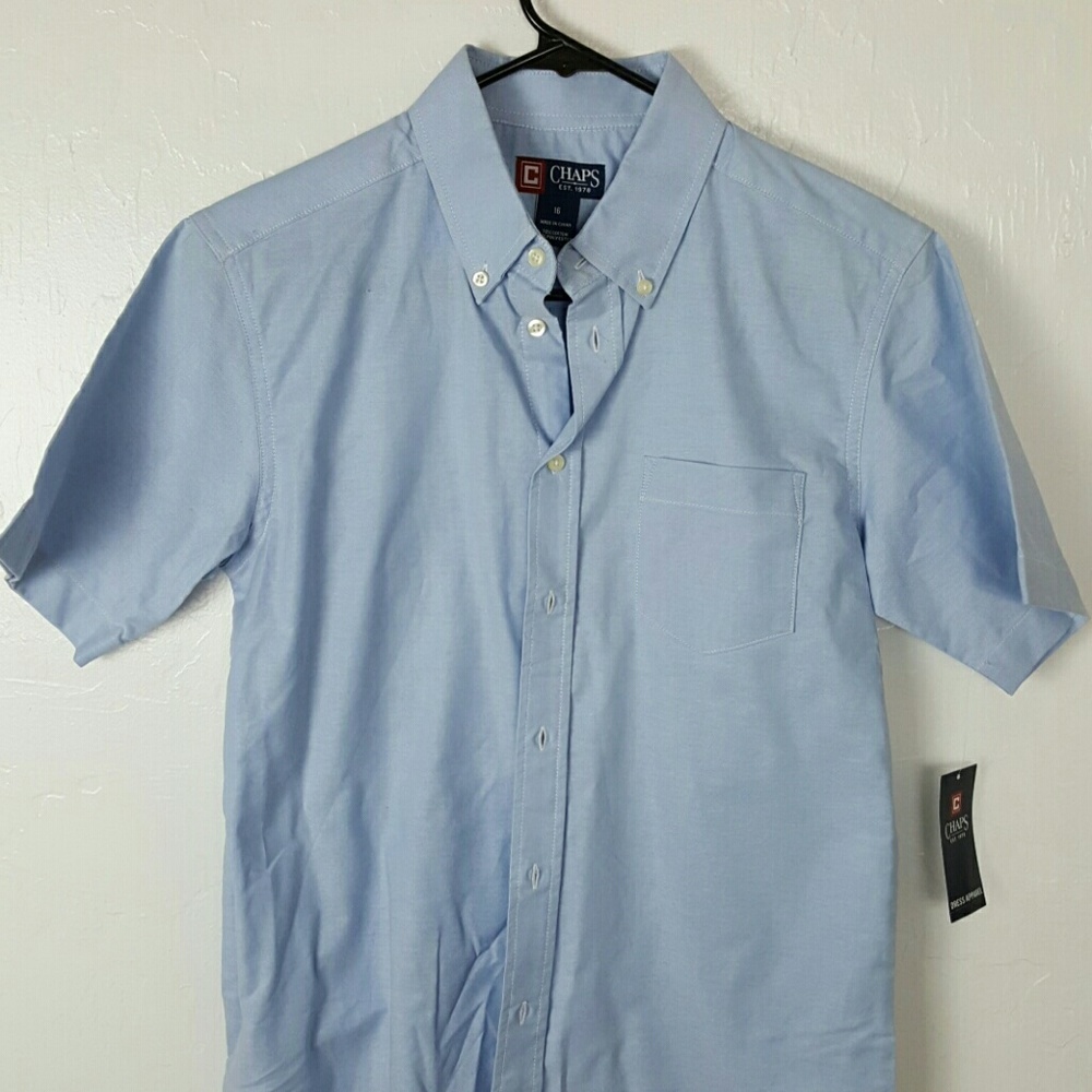 Chaps short sleeve shirts button  boys size 16 New Cotton